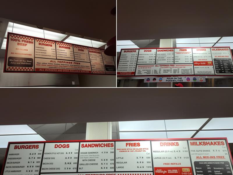 Five Guys Menu