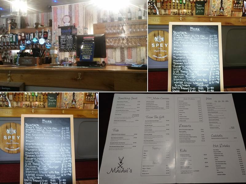 Macduis Speyside Inn Catering Ltd Menu