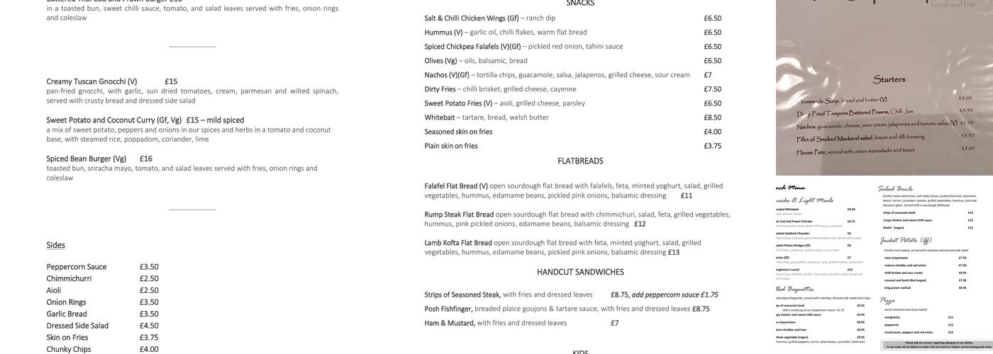 The Ship Bar & Grill Menu