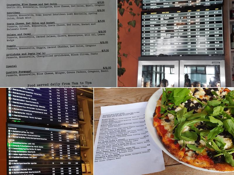 Black Isle Bar & Rooms Menu