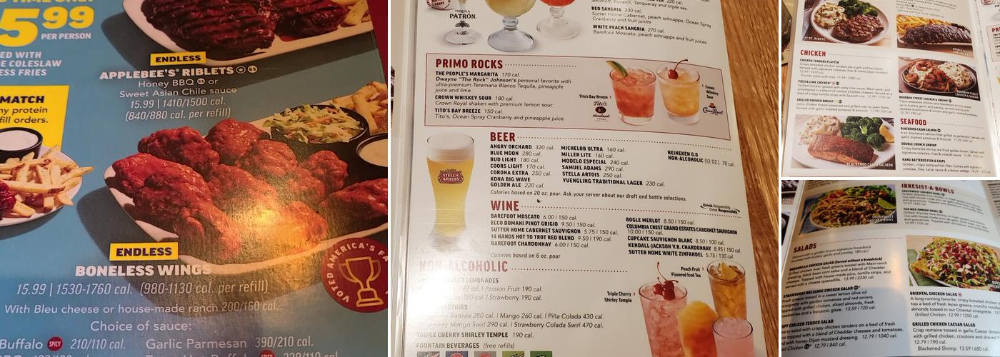 Applebee's Grill + Bar Menu