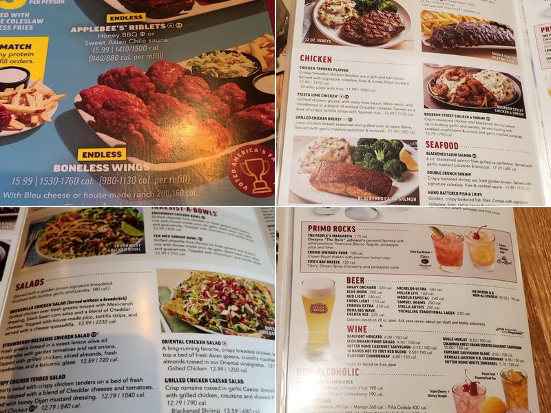 Applebee's Grill + Bar Menu