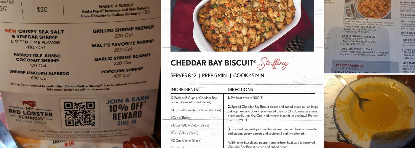 Red Lobster Menu