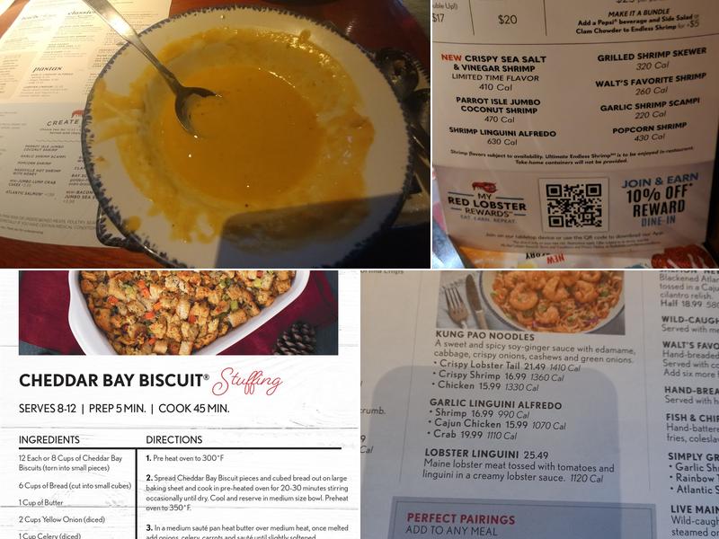 Red Lobster Menu