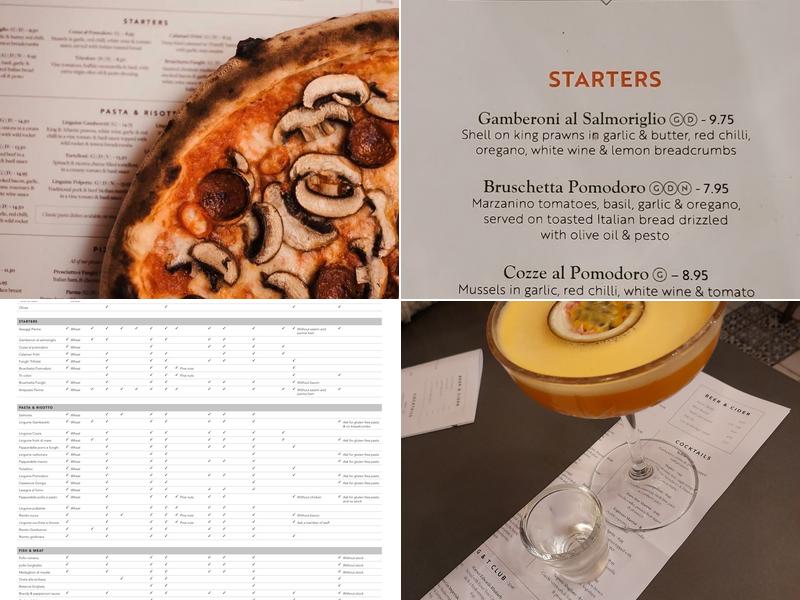 Fratelli Italian Restaurant Menu