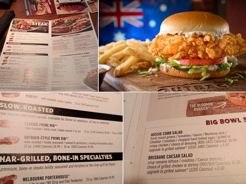 Outback Steakhouse Menu