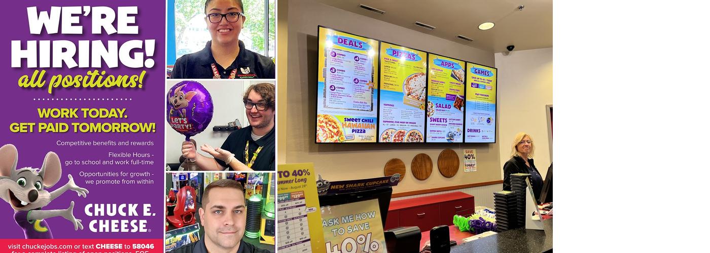 Chuck E. Cheese Menu