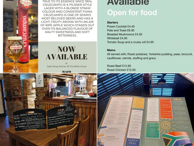 The White Horse Menu