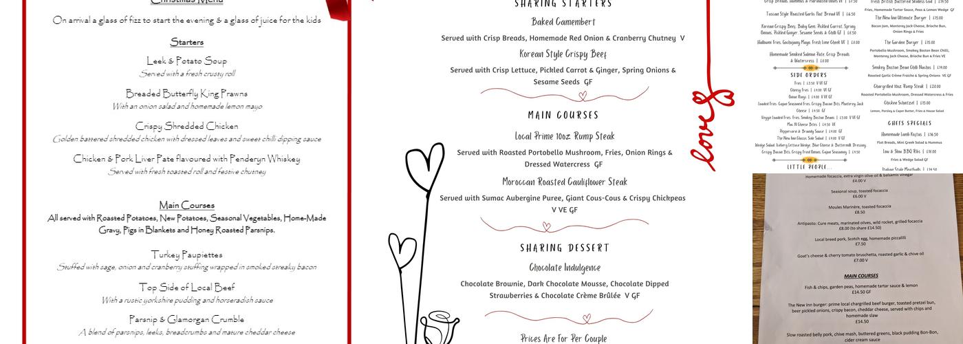 The New Inn - Shortstanding Menu