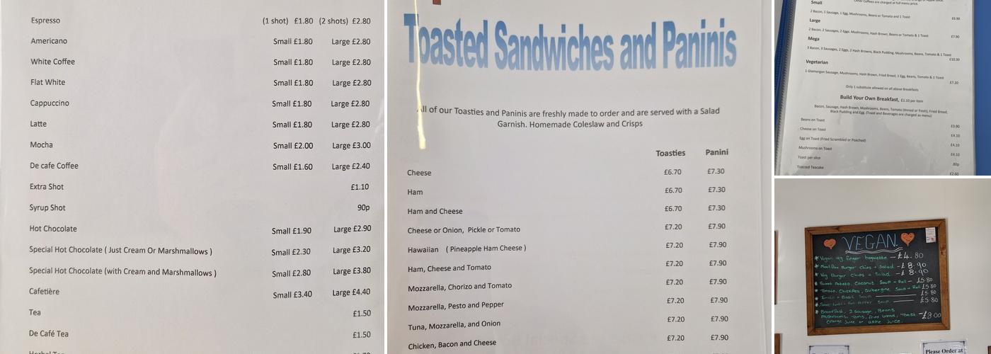 The Crows Nest Cafe Menu