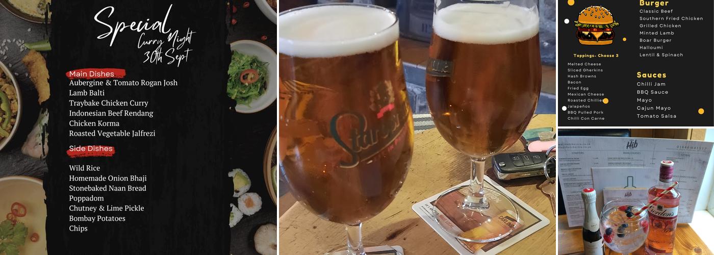 The Hibernia Inn Menu