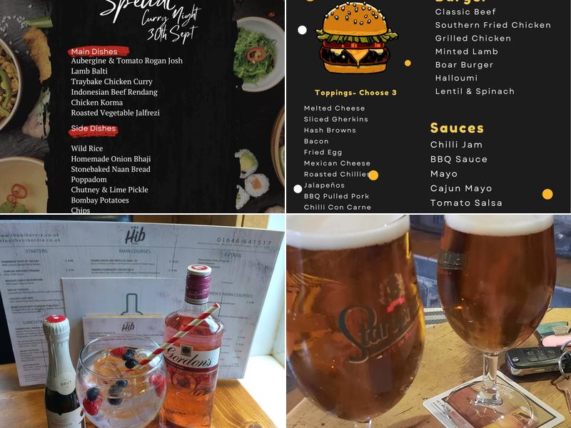 The Hibernia Inn Menu