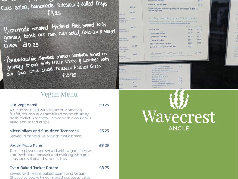 Wavecrest Cafe Menu