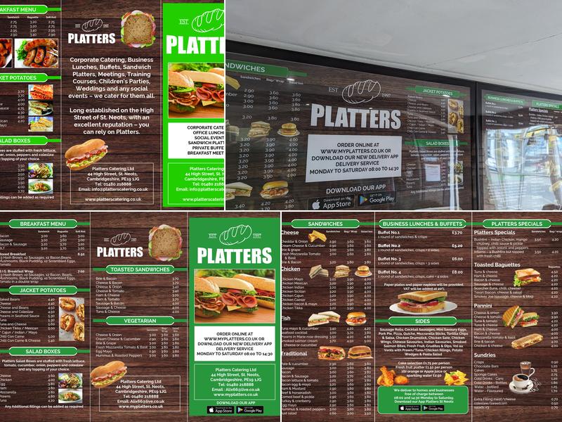 Platters Menu