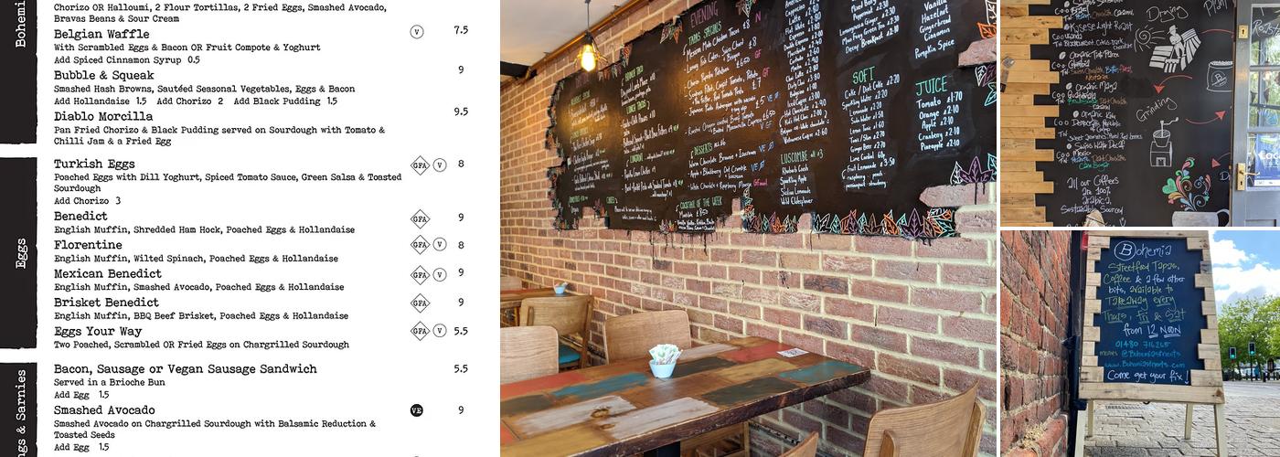 Bohemia St. Neots | Restaurant & Bar Menu