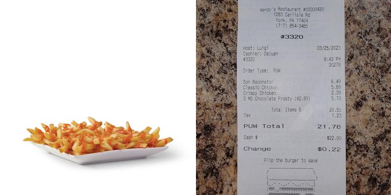 Wendy's Menu
