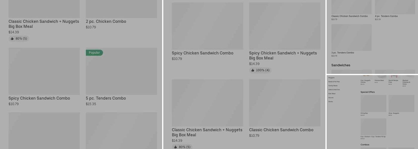 KFC Menu