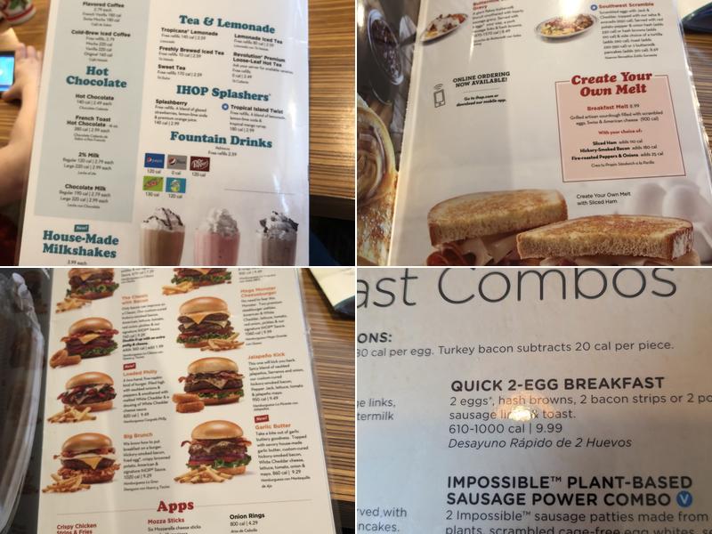 IHOP Menu