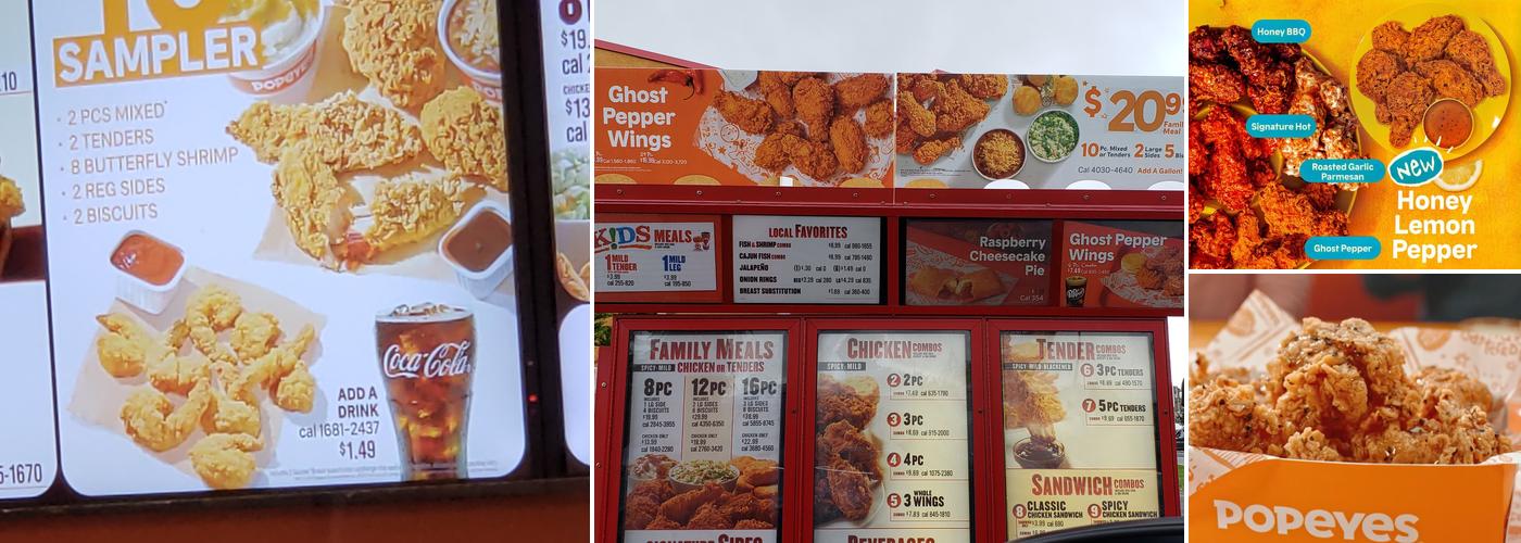 Popeyes Louisiana Kitchen Menu
