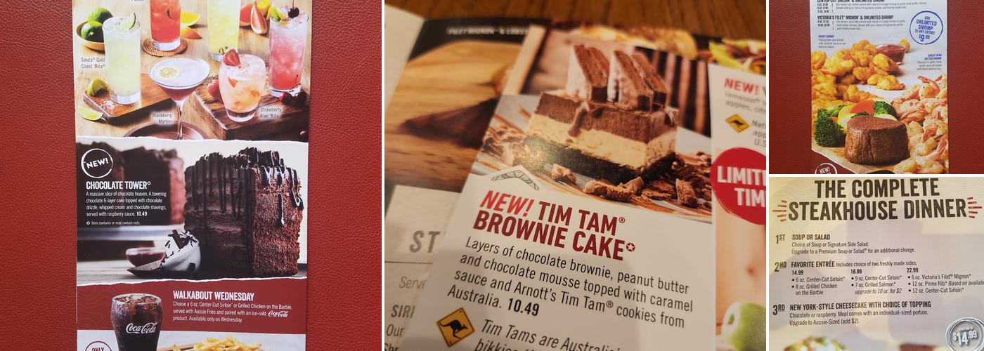 Outback Steakhouse Menu