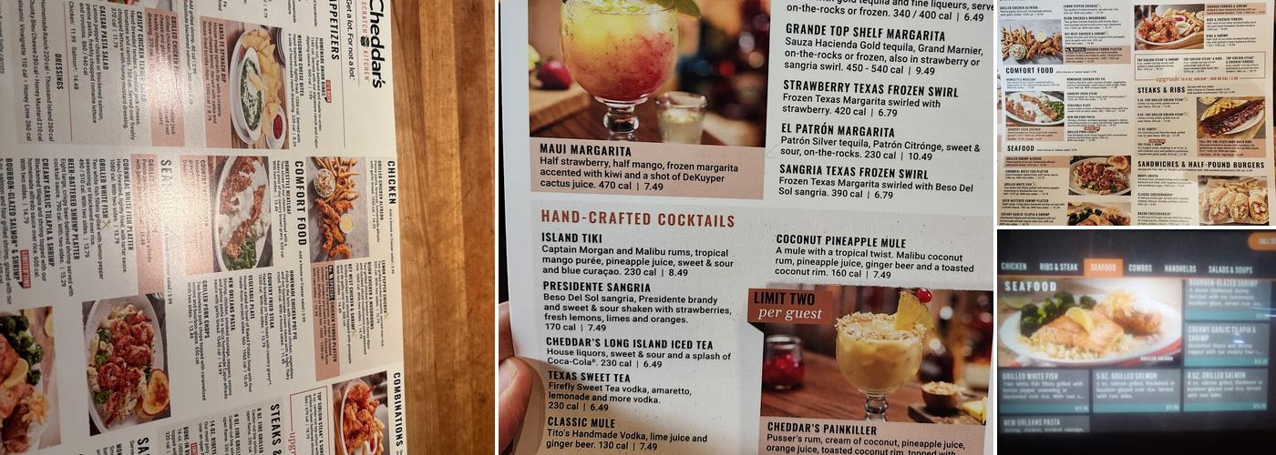 Cheddar's Scratch Kitchen Menu