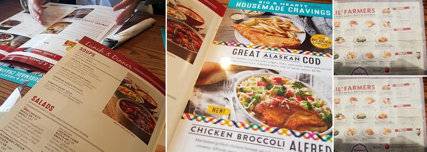 Bob Evans Menu