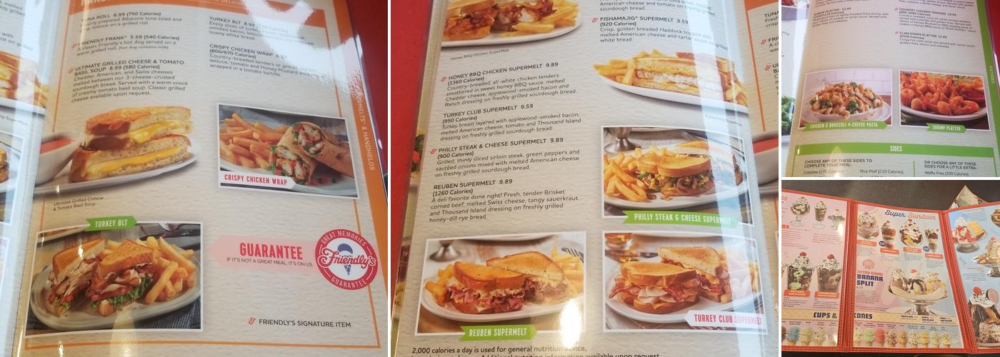 Friendly's Menu