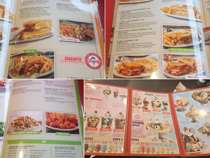 Friendly's Menu