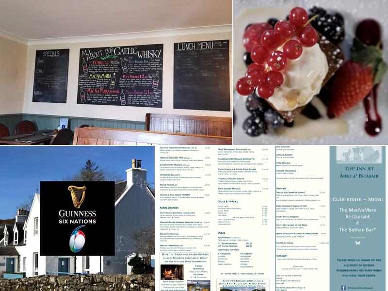 Inn at Aird a Bhasair Menu