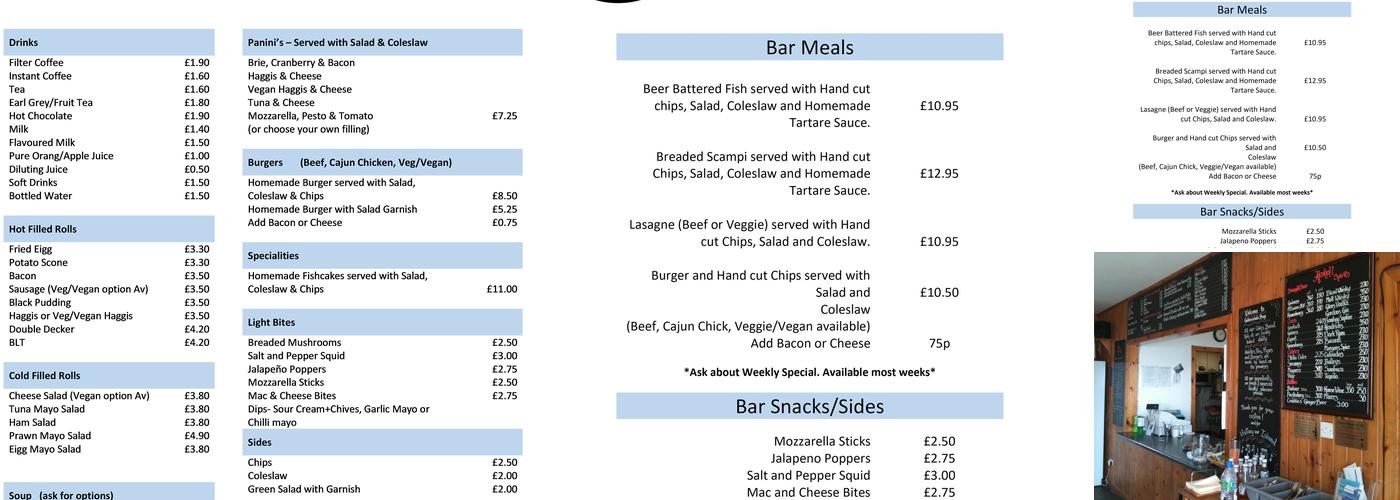 Galmisdale Bay Cafe & Bar Menu