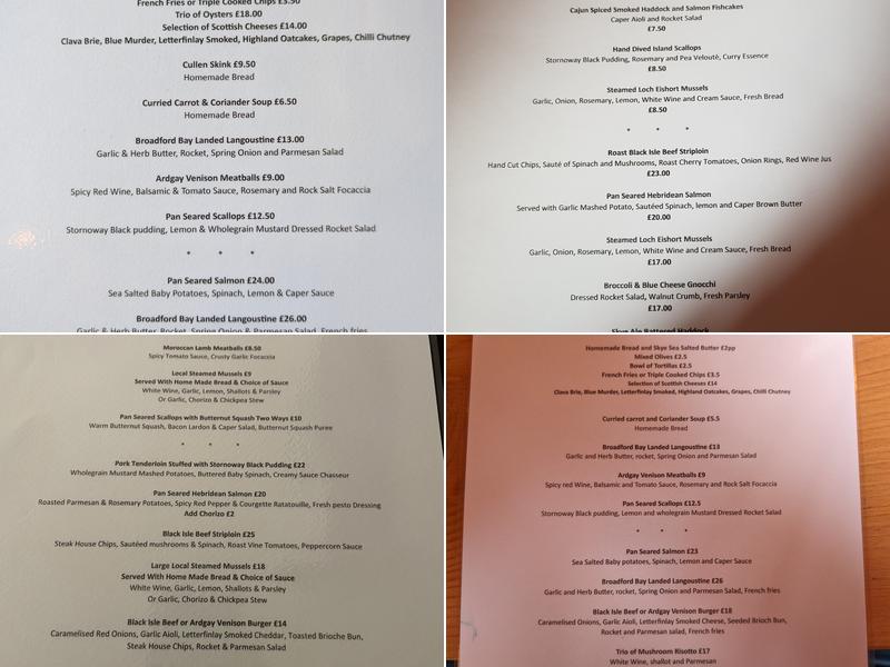 Red Skye Restaurant Menu