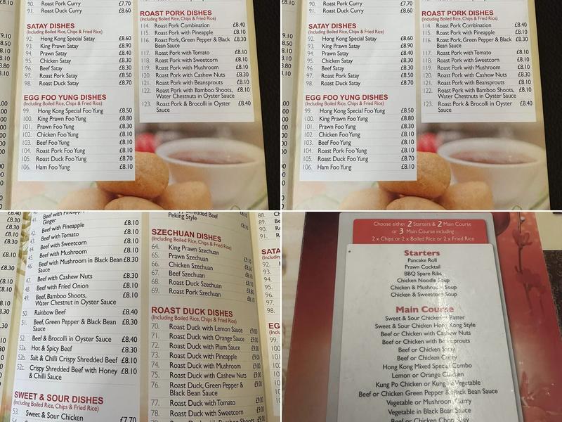 Hong Kong Carry Out Menu