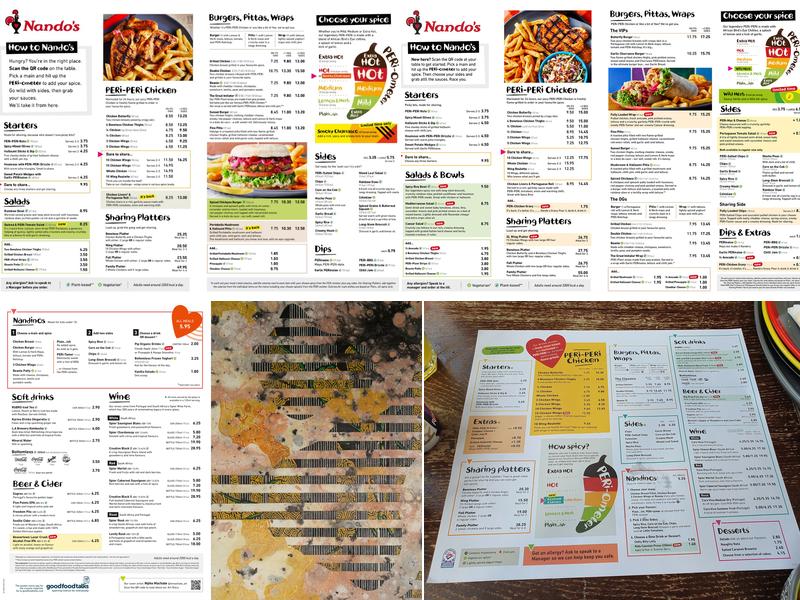 Nando's Milton Keynes - The Centre Menu