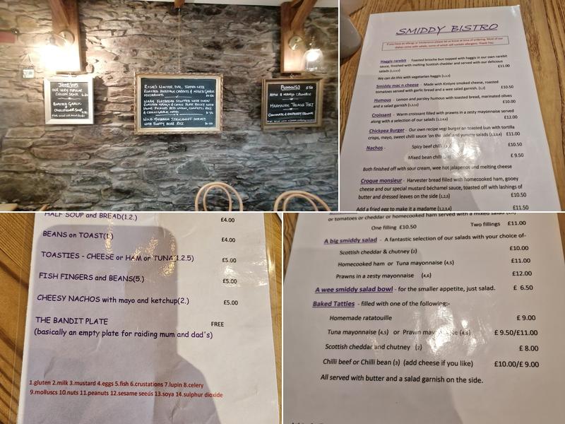 The Smiddy Bistro Menu