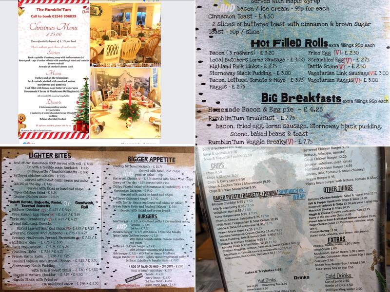 The Rumblin Tum Menu