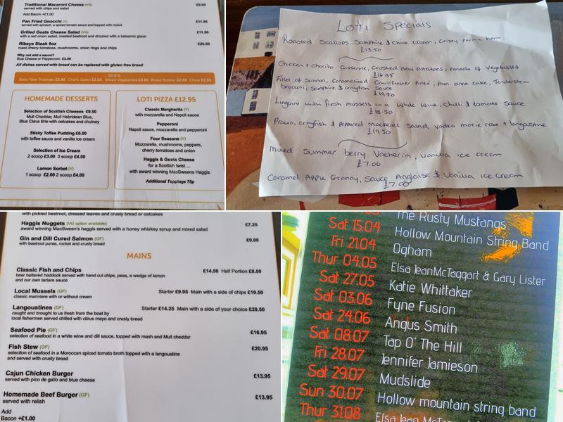 The Lord Of The Isles Menu