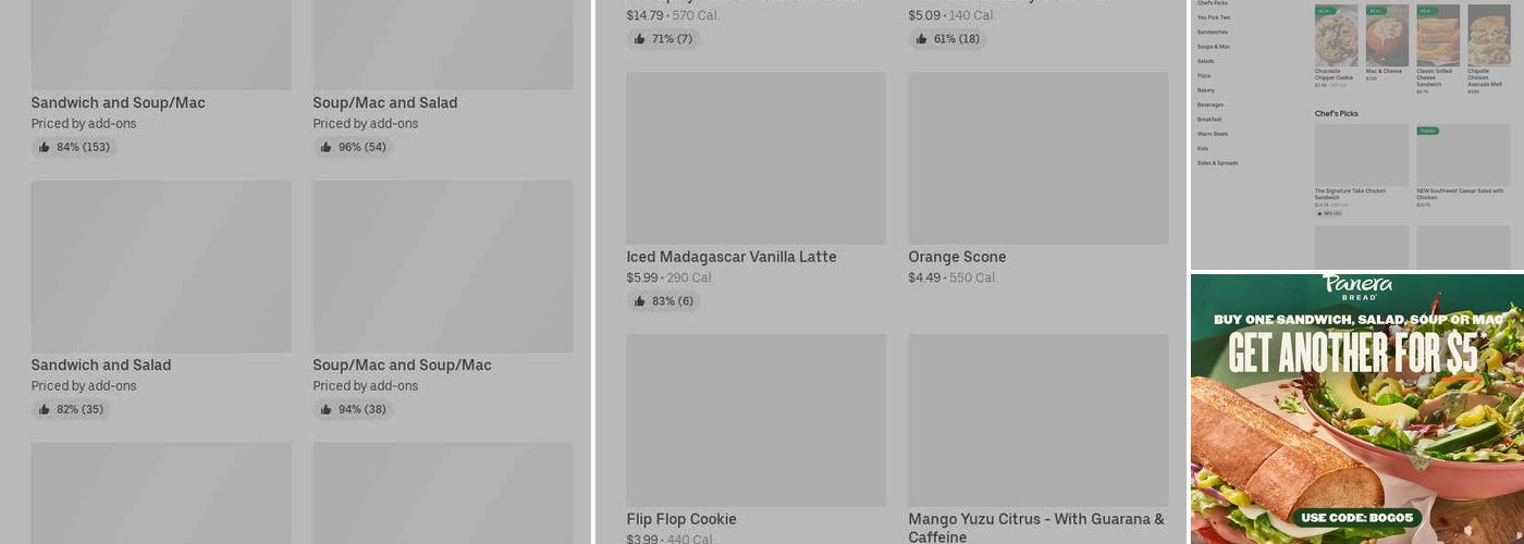 Panera Bread Menu