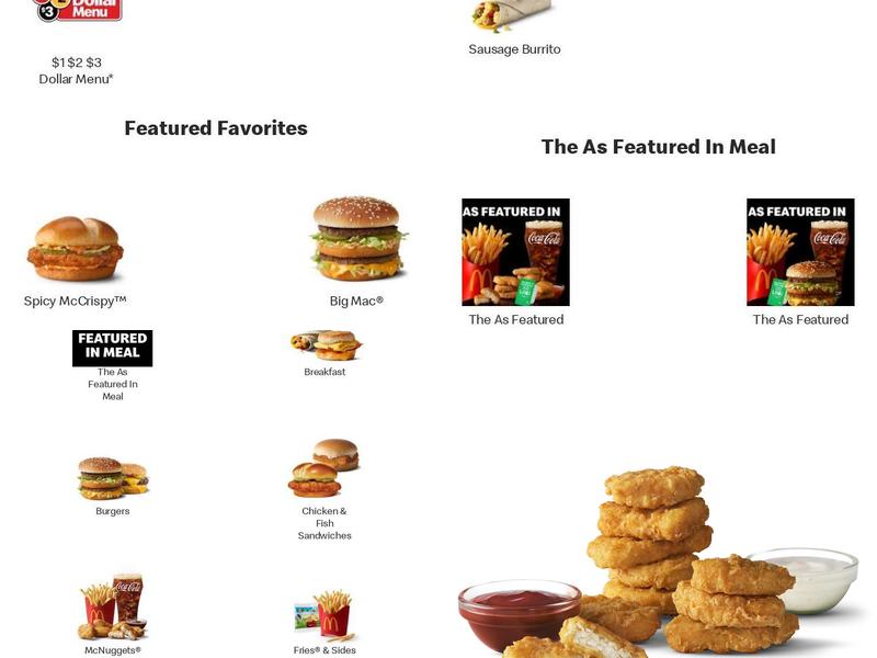 McDonald's Menu