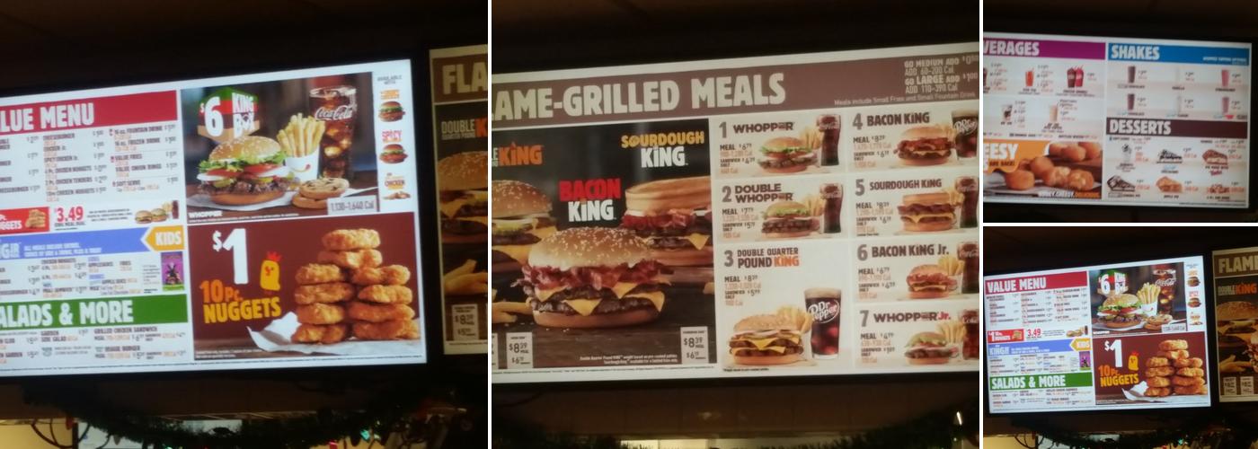 Burger King Menu