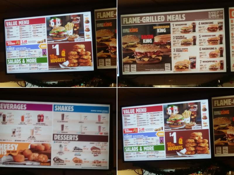 Burger King Menu