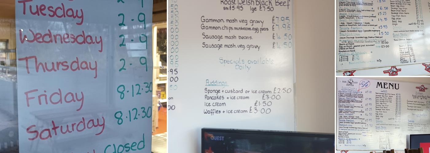 Chirk Truck Stop Menu