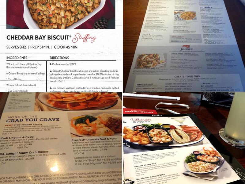 Red Lobster Menu
