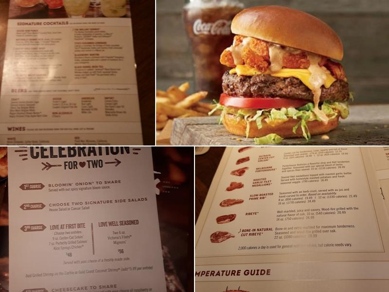 Outback Steakhouse Menu