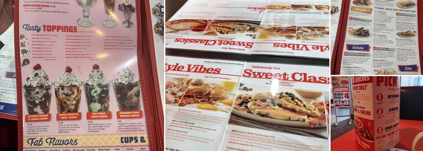 Friendly's Menu