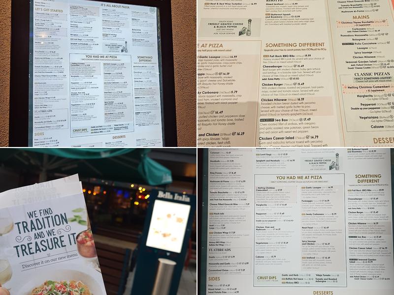 Bella Italia - Milton Keynes Menu