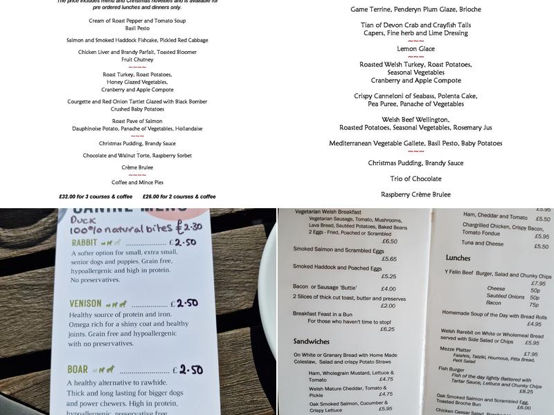 The Mill Bistro Y Felin Menu