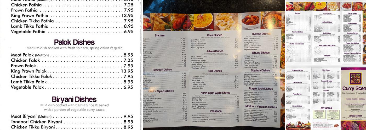 Curry Scene Menu
