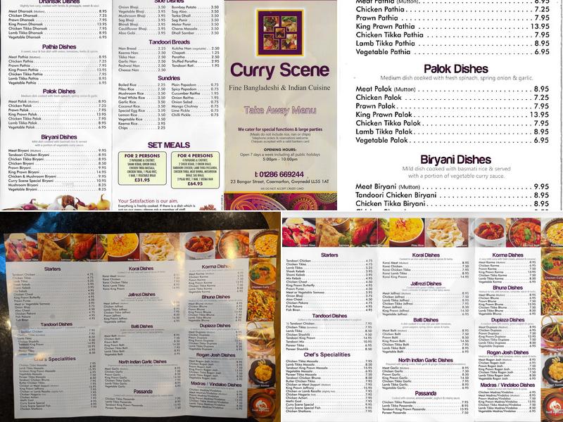 Curry Scene Menu