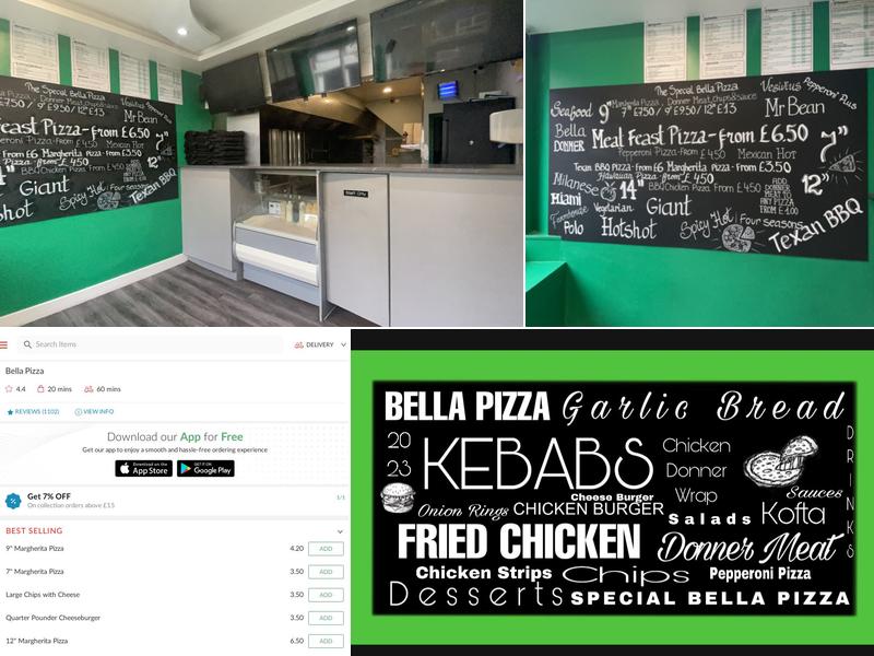 Bella Pizza Menu