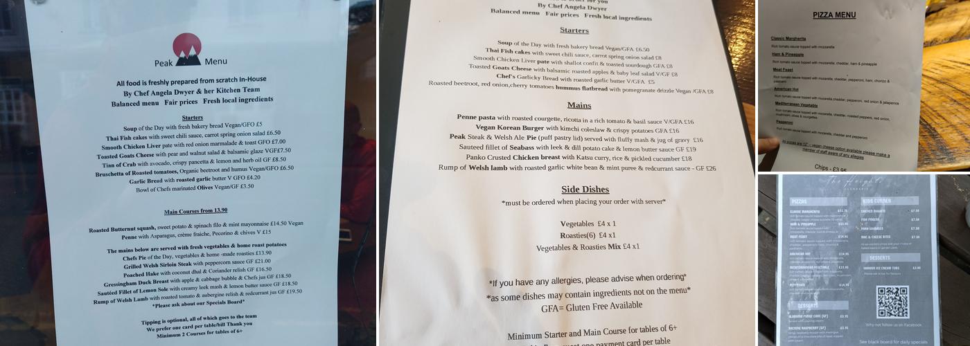 Peak Restaurant Menu